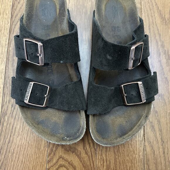 Birkenstock Arizona Soft Footbed Sandals Brown Mocha Suede Women's Size 40 - Picture 5 of 9